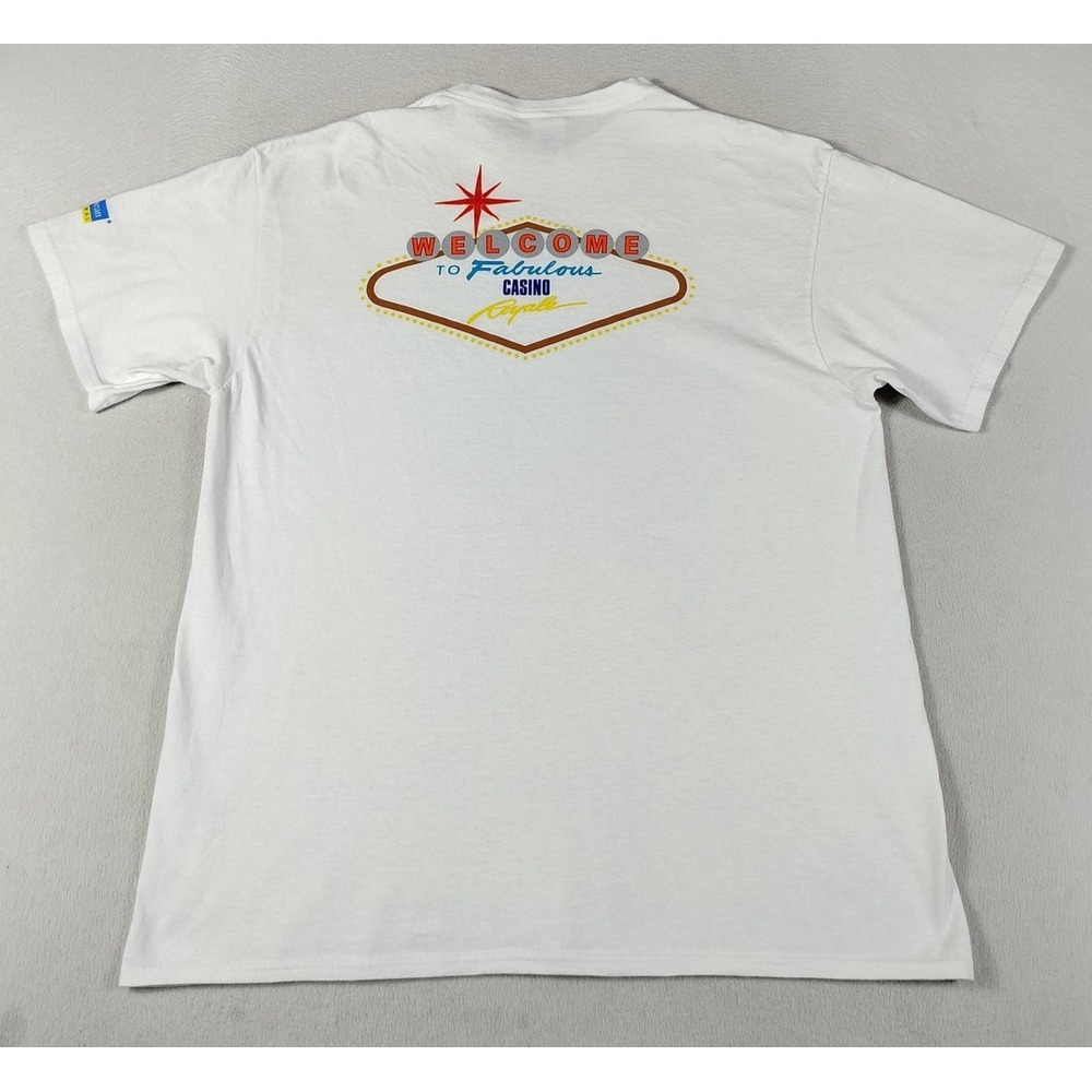 Vintage Delta Pro Weight Royal Caribbean Casino Royale Shirt Mens XL White